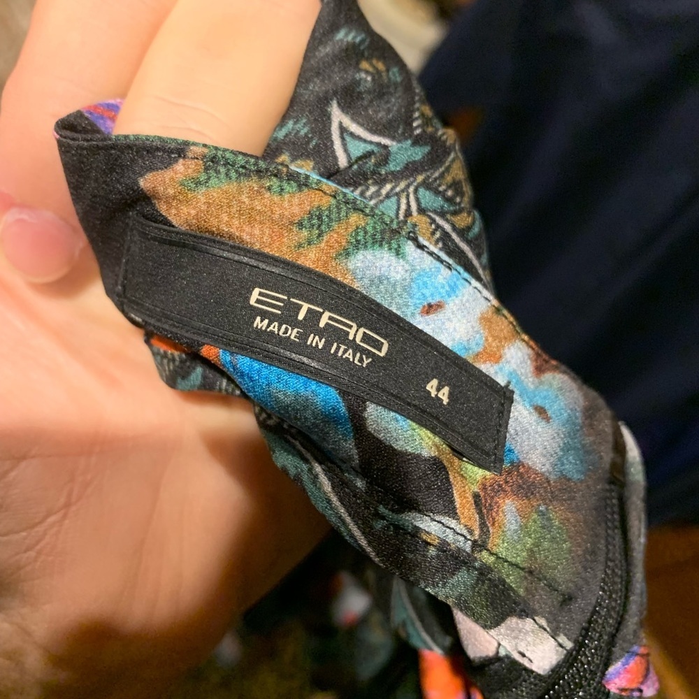 Etro Printed Sleeveless Silk Blouse - 44 - Picture 3 of 4